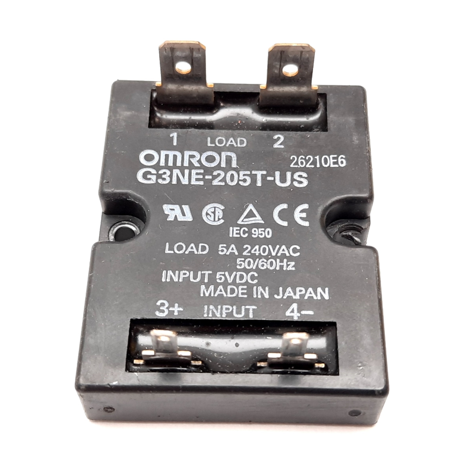 Omron G3NE-205T-US Solid State Relay, Control: 5VDC, Contact: 240VAC 5A