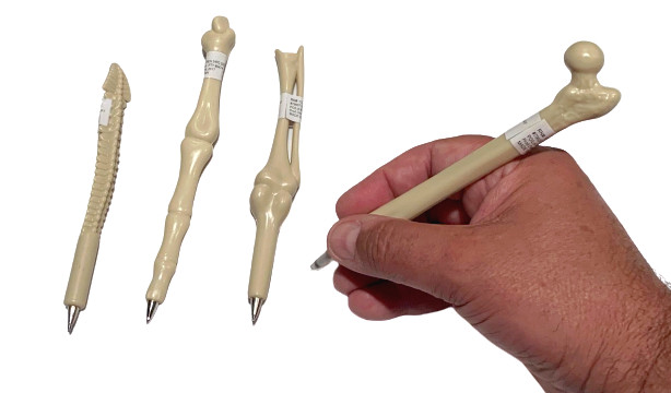 4 BONE PENS Doctor Office Surgeon Ink Dinosaur Nurse Gift Set Skeleton Joke Gag