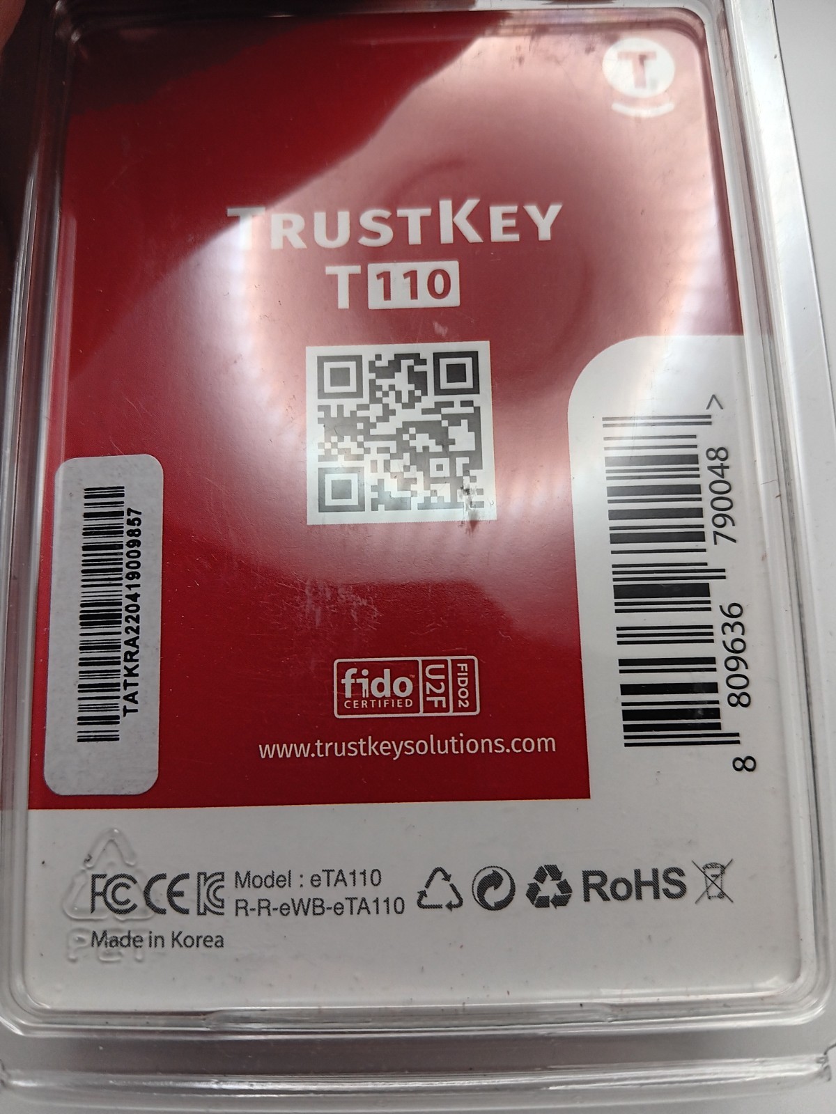 5 FIDO Security Key TrustKey T110 FIDO2 U2F Two Factor Authentication USB Key
