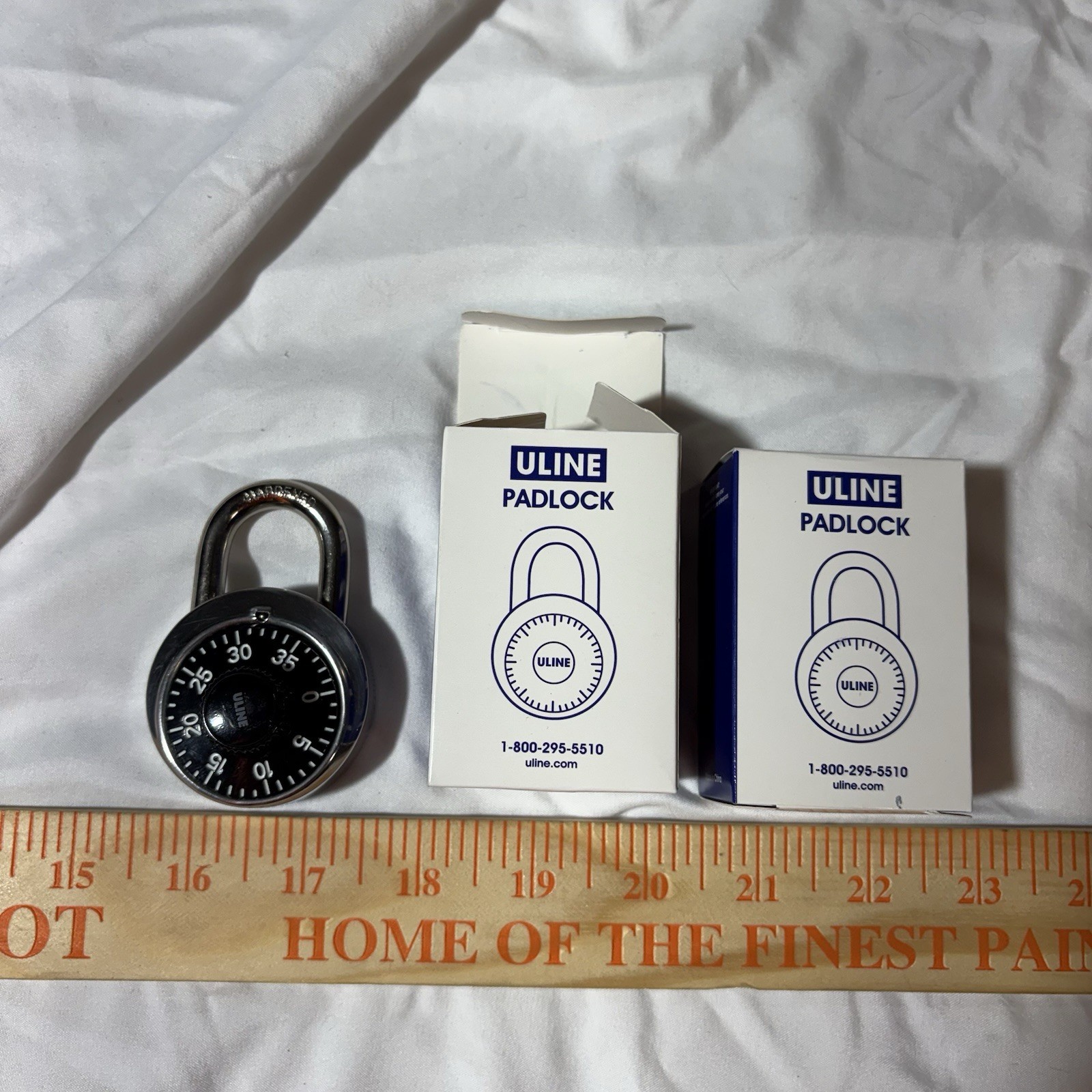 Lot of 2 Uline Combination Padlock - Shackle, Black- New In Box