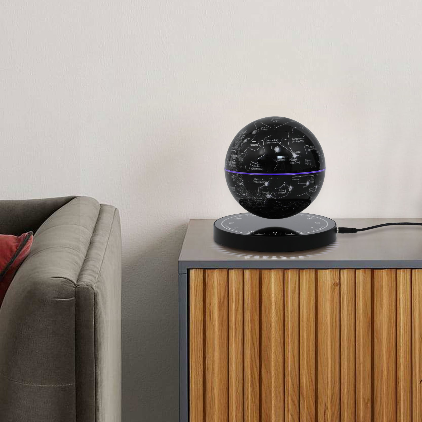 Magnetic Levitation Floating Globe Light LED Rotating Night Lamp