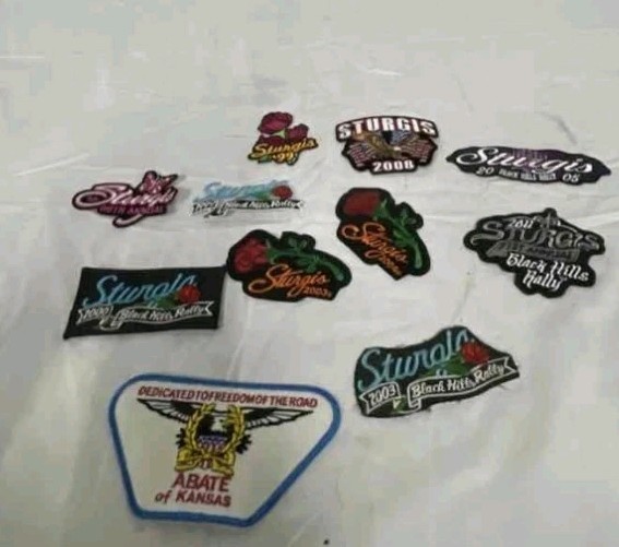 Lot of Sturgis Black Hills Rally Patches ABATE Kansas Motorcycle Biker Patches