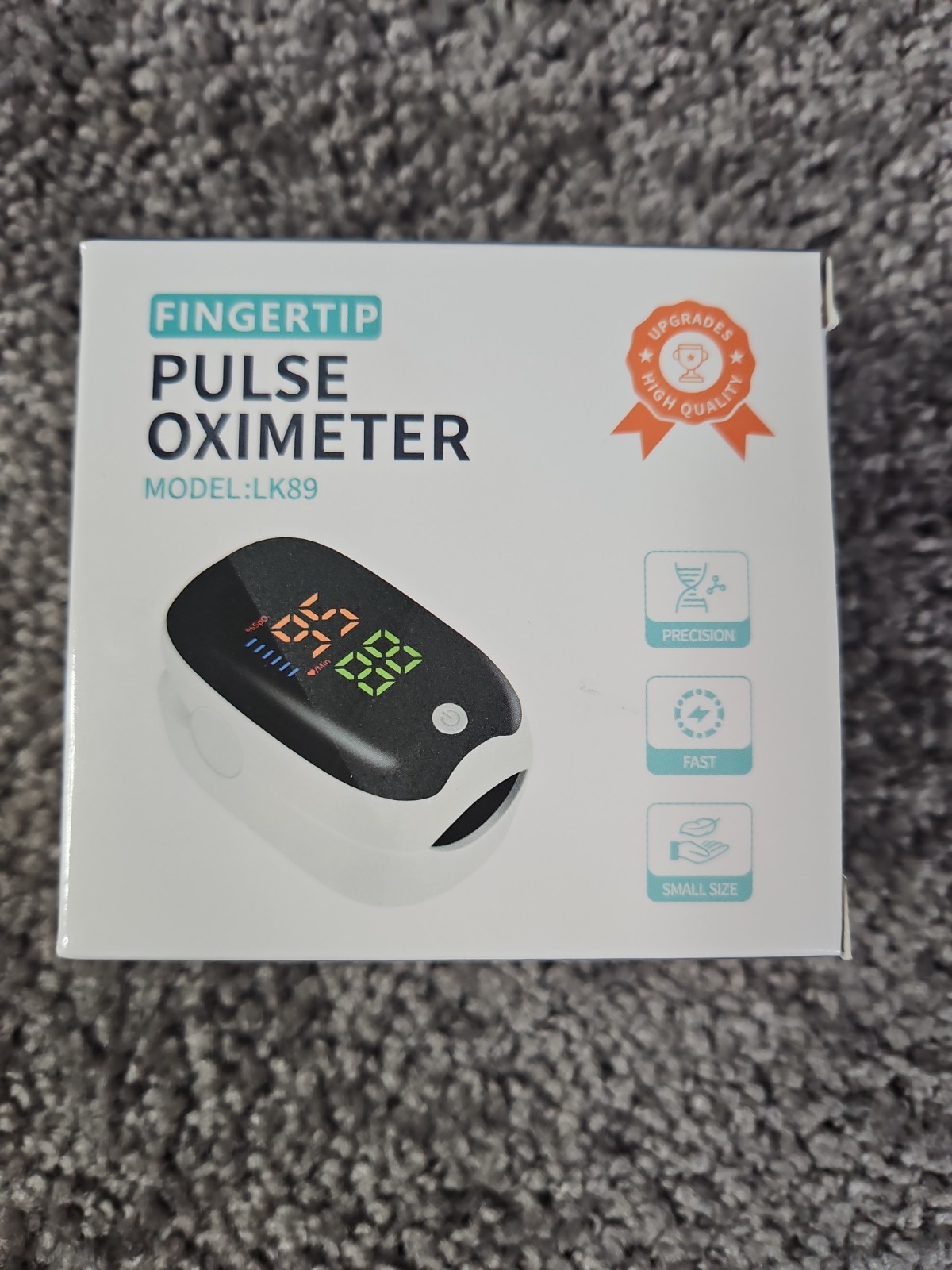 Fingertip Pulse Oximeter Model LK89 Blood Oxygen SpO2 Heart Rate Monitor