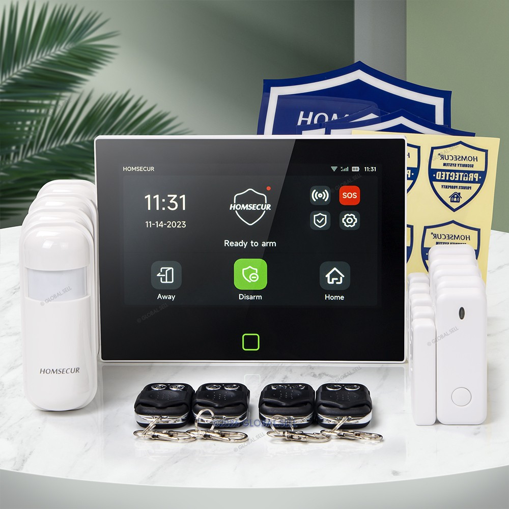 HOMSECUR iOS Android App Control Wireless Home Security GSM Alarm System DIY