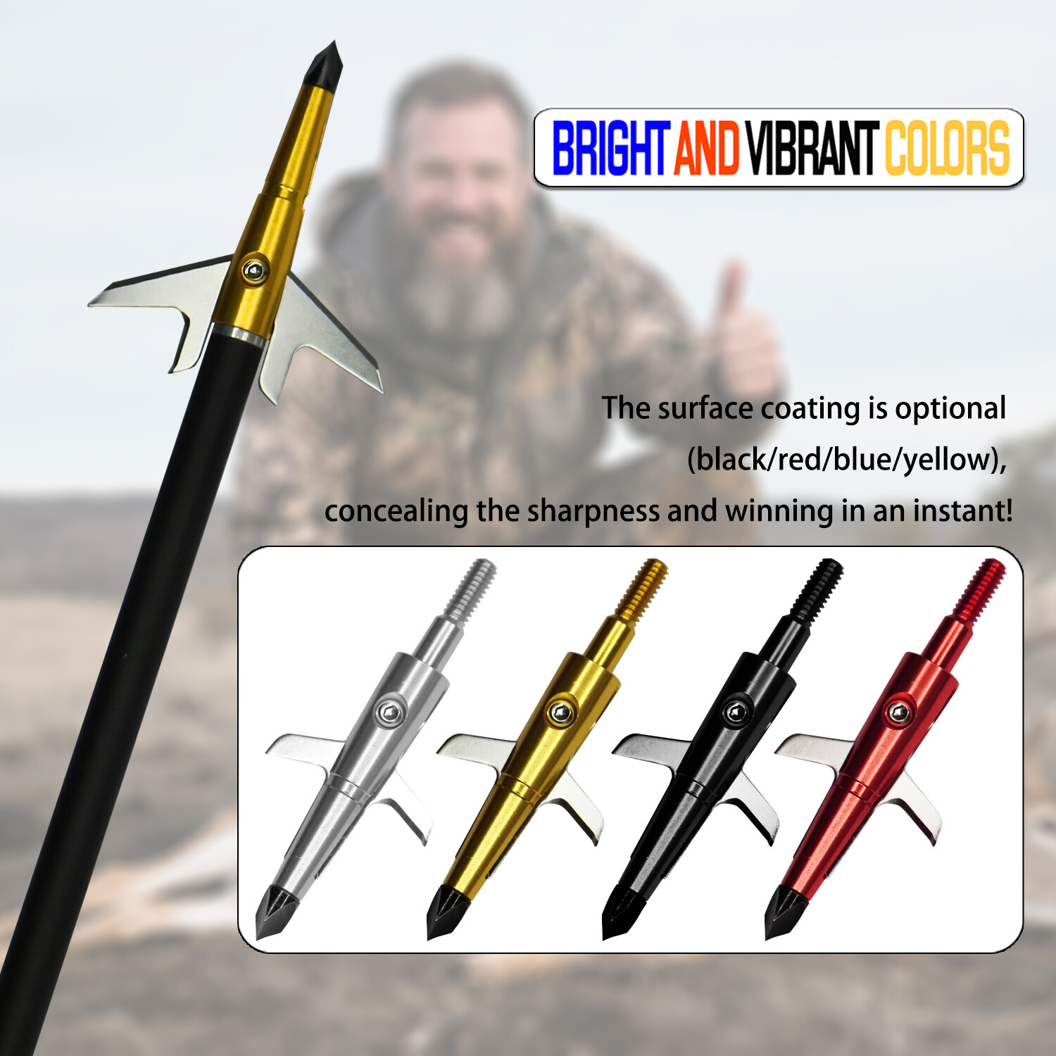 1 Dozen  Broadheads 100Gr 1.75" Cut Compound Recurve Bow Crossbow Tip