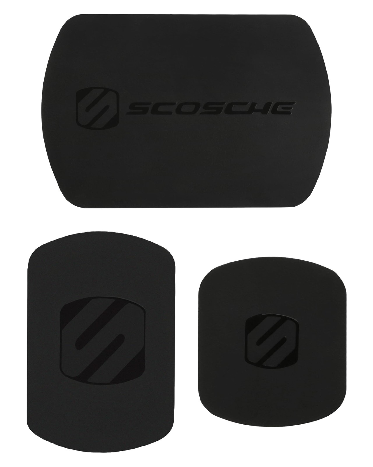 Scosche MAGRKI MagicMount Replacement Metal Plate Kit, 3 Plates, Black