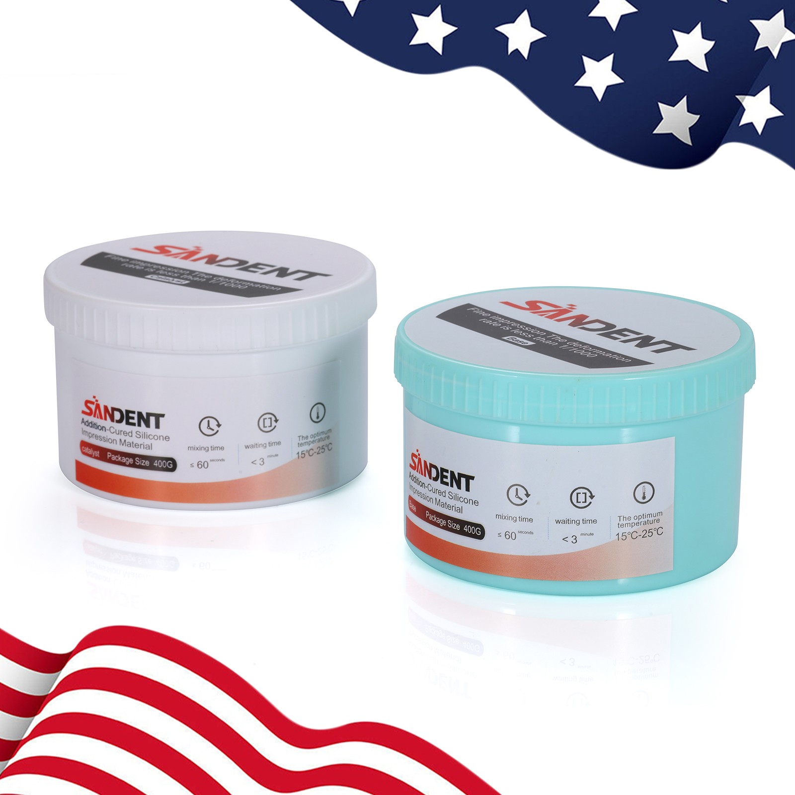 Dental Impression Material Putty Fast/Normal Set Base & Catalyst 400G*2