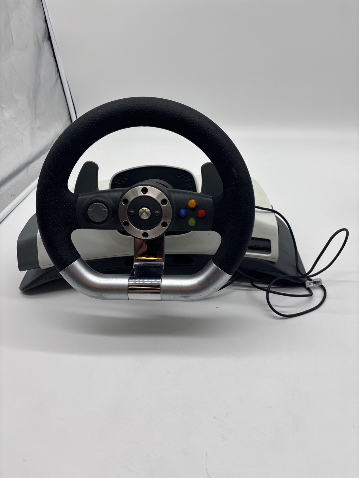 Microsoft Xbox 360 Wireless Racing Steering Wheels Controller+Pedals Only AS IS