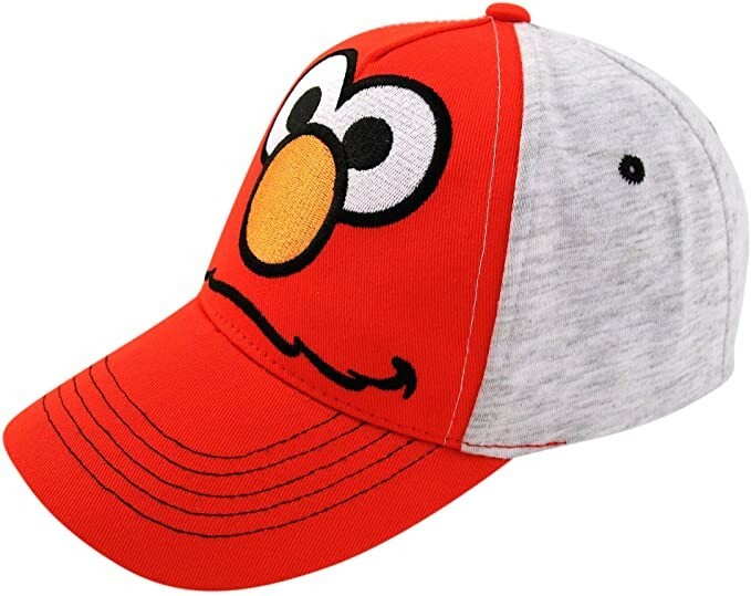 NEW Sesame Street Muppet Elmo Toddler Boys Girls Jersey Baseball Cap Grey & Red