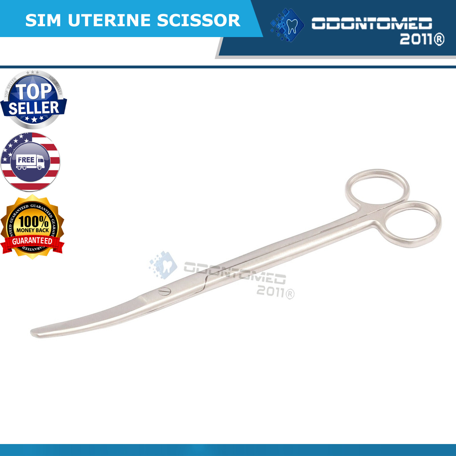 ODM SIM UTERINE SCISSORS CVD 8'' Gynecology Surgical Instruments