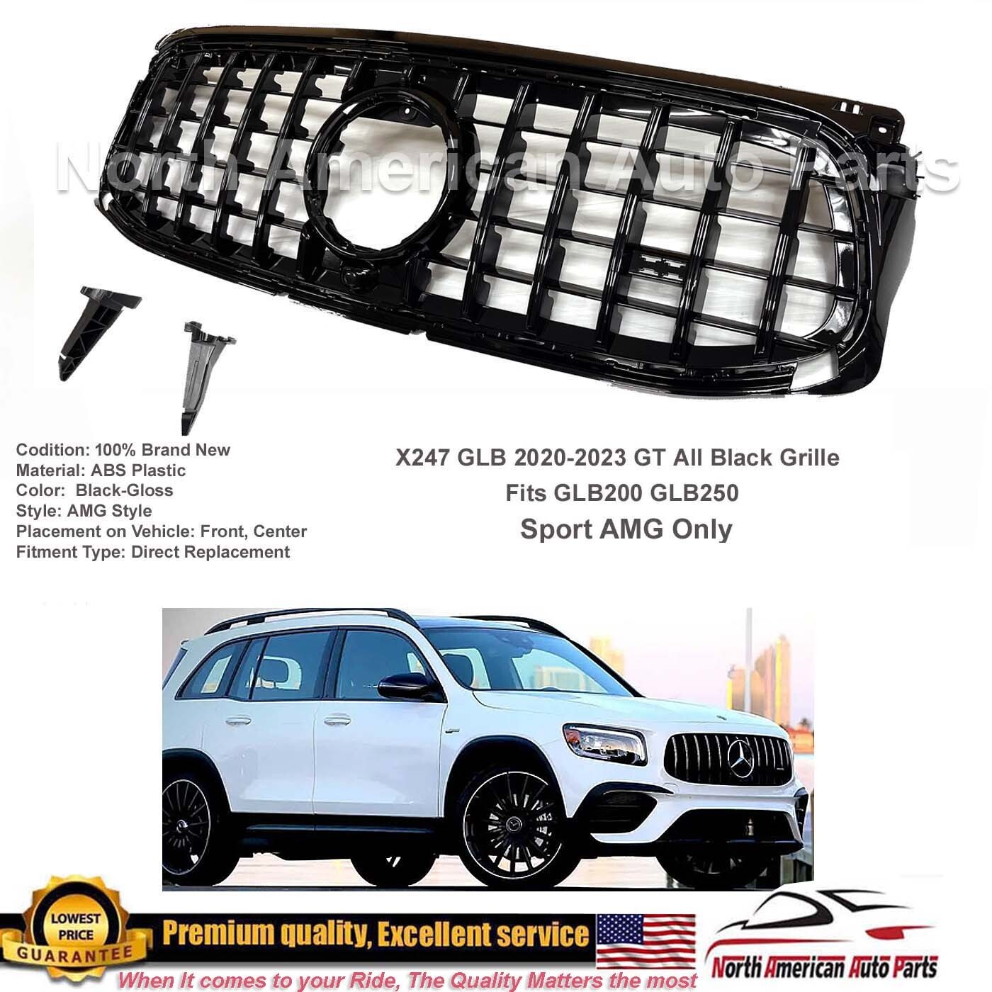 GLB250 GLB200 2020 2021 2022 2023 GT All Black Grille Glossy Sport- X247