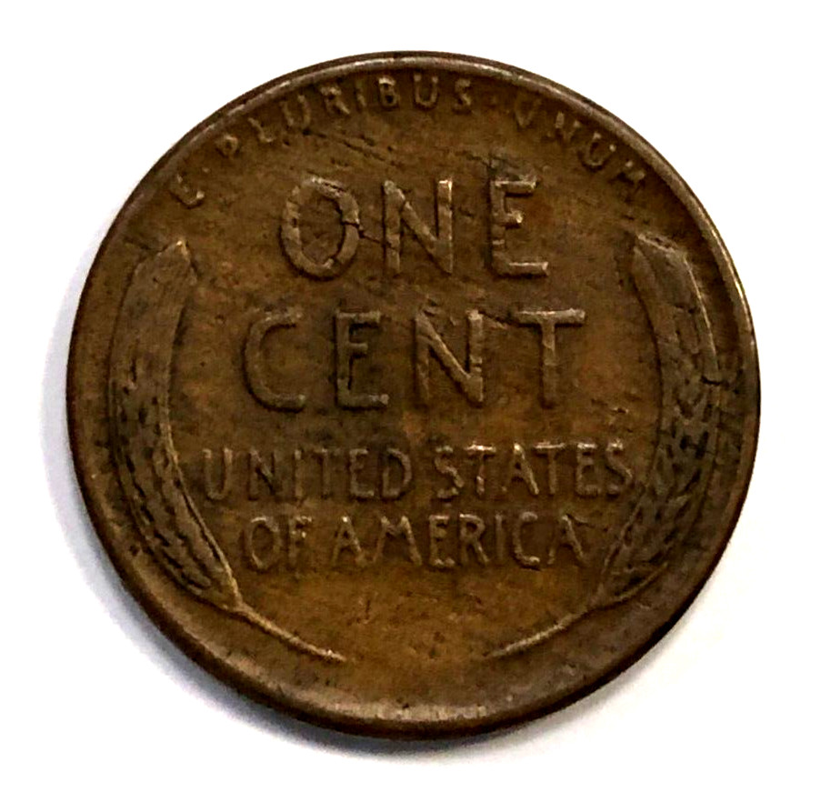 MINT ERROR Laminated Planchet Error 1953 Wheat Cent 1C VF Condition