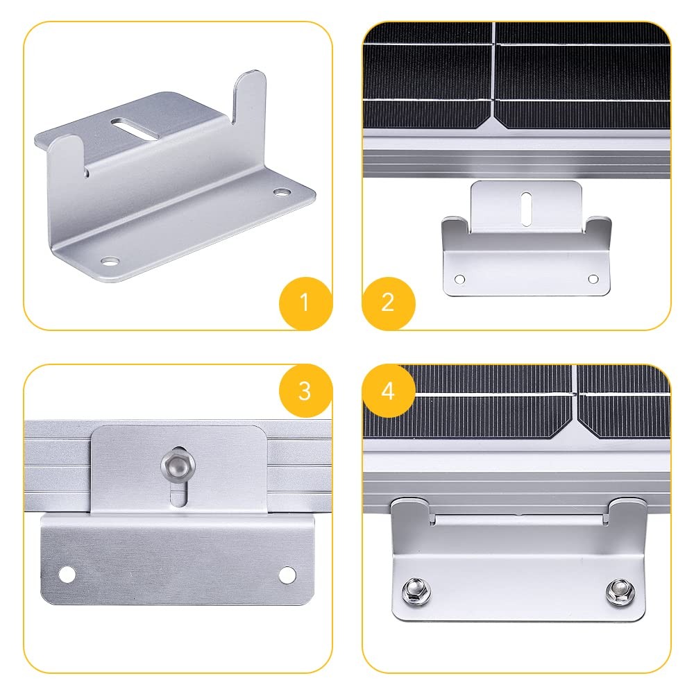 Solar Panel Mounting Z Bracket Set for 100W 150W 200W 300W Panels