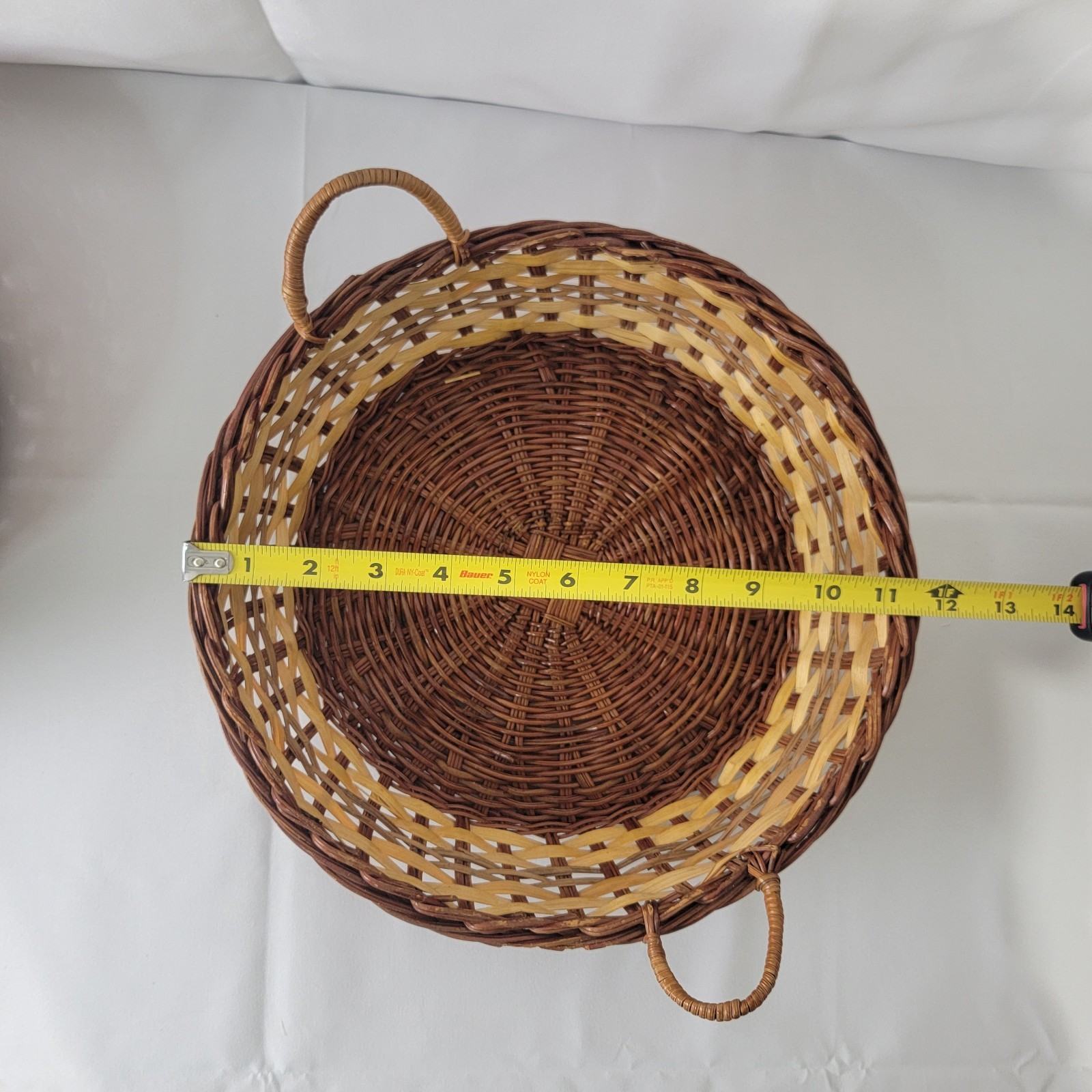 Woven Wicker 11" Multi-Purpose. Baskets Set of 2