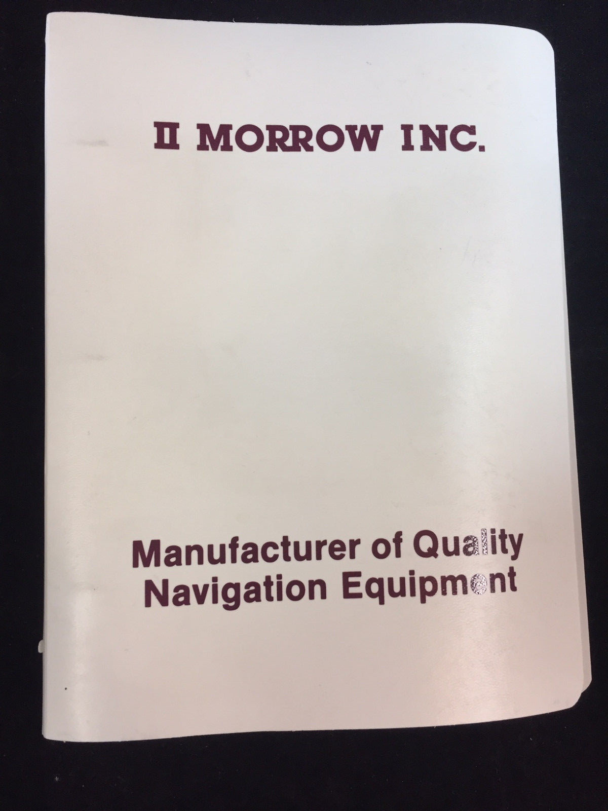 VINTAGE 1986 II MORROW APOLLO II MODEL 612 PILOT'S OPERATING HANDBOOK