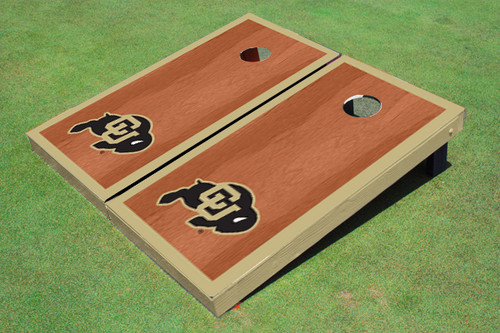 University of Colorado Gold Rosewood Matching Borders Cornhole Boards