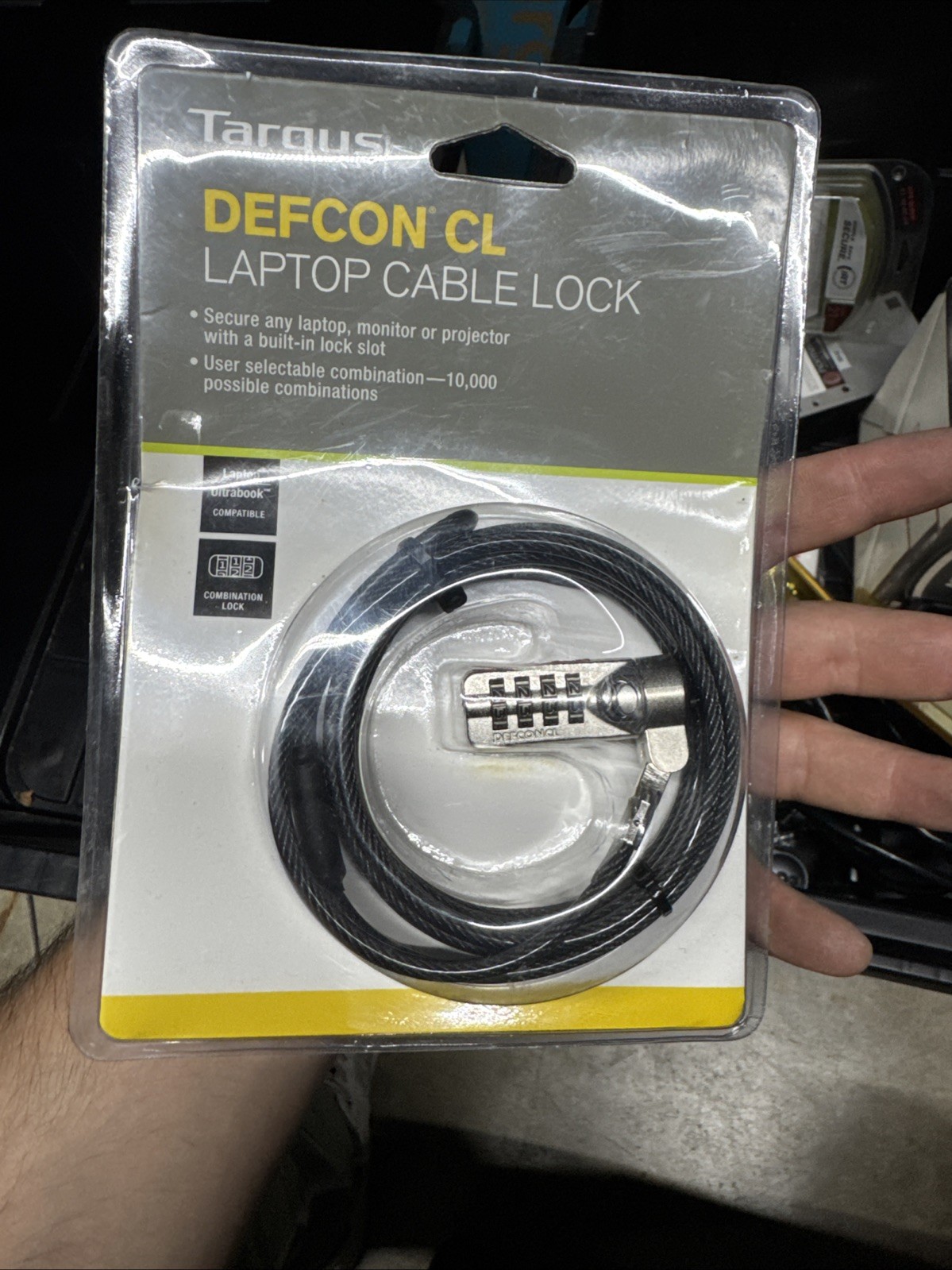 TARGUS DEFCON LAPTOP COMBINATION CABLE LOCK 6.5 FT
