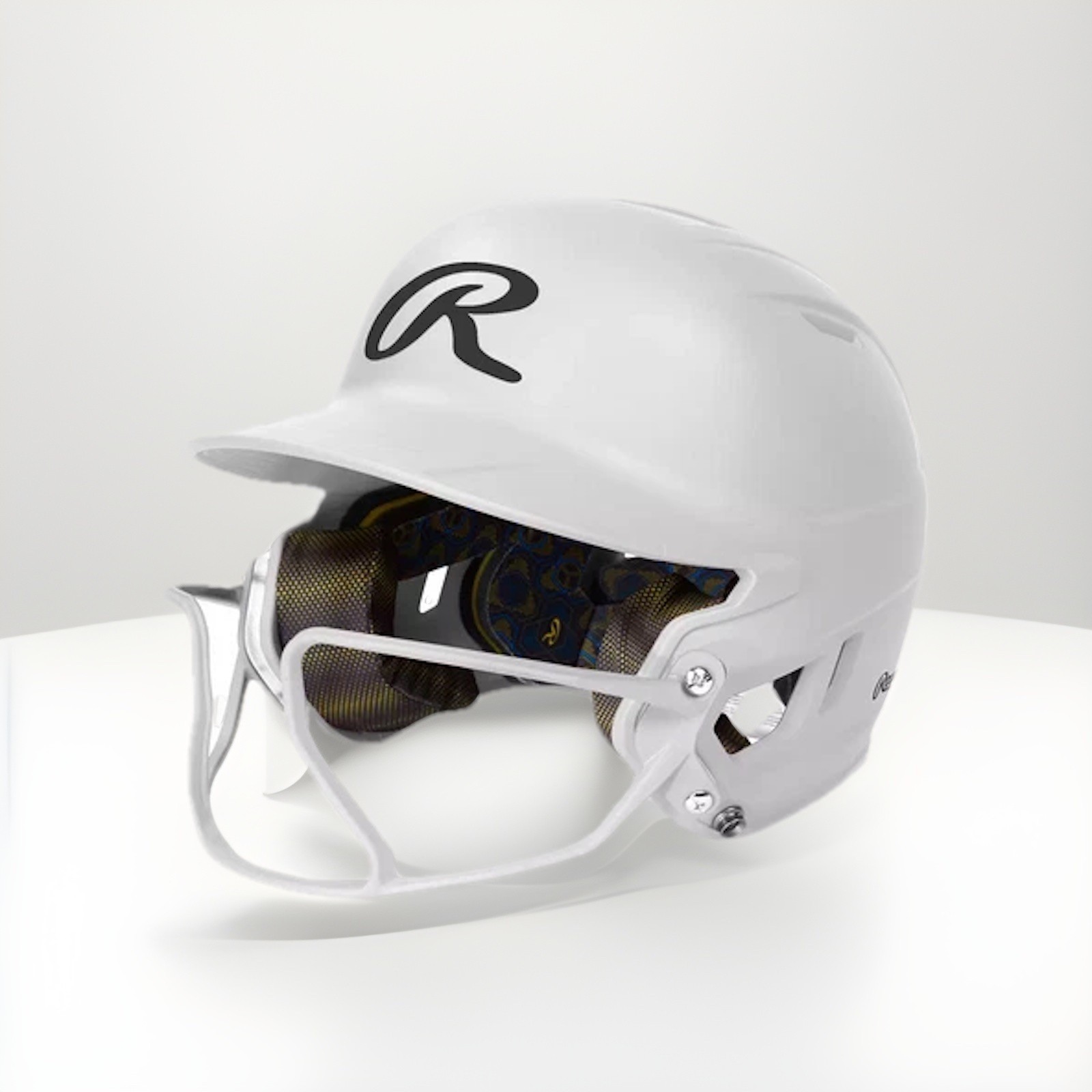 Rawlings Woman's MACH HI-VIZ Facemask Softball Helmet White Senior 6 7/8"-7 5/8"