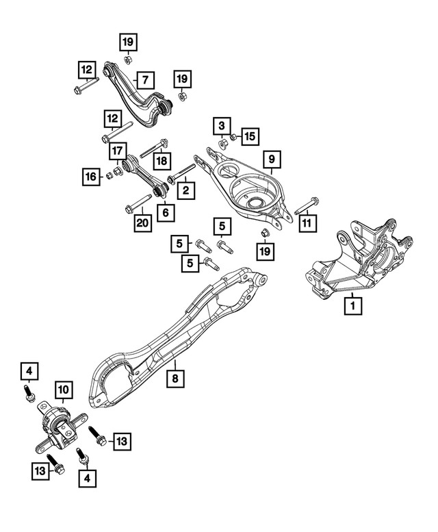 Genuine Mopar Rear Knuckle Right 68325384AC