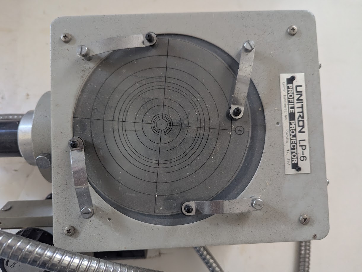 UNITRON LP-6 PROFILE PROJECTOR ASSEMBLY 6" SCREEN