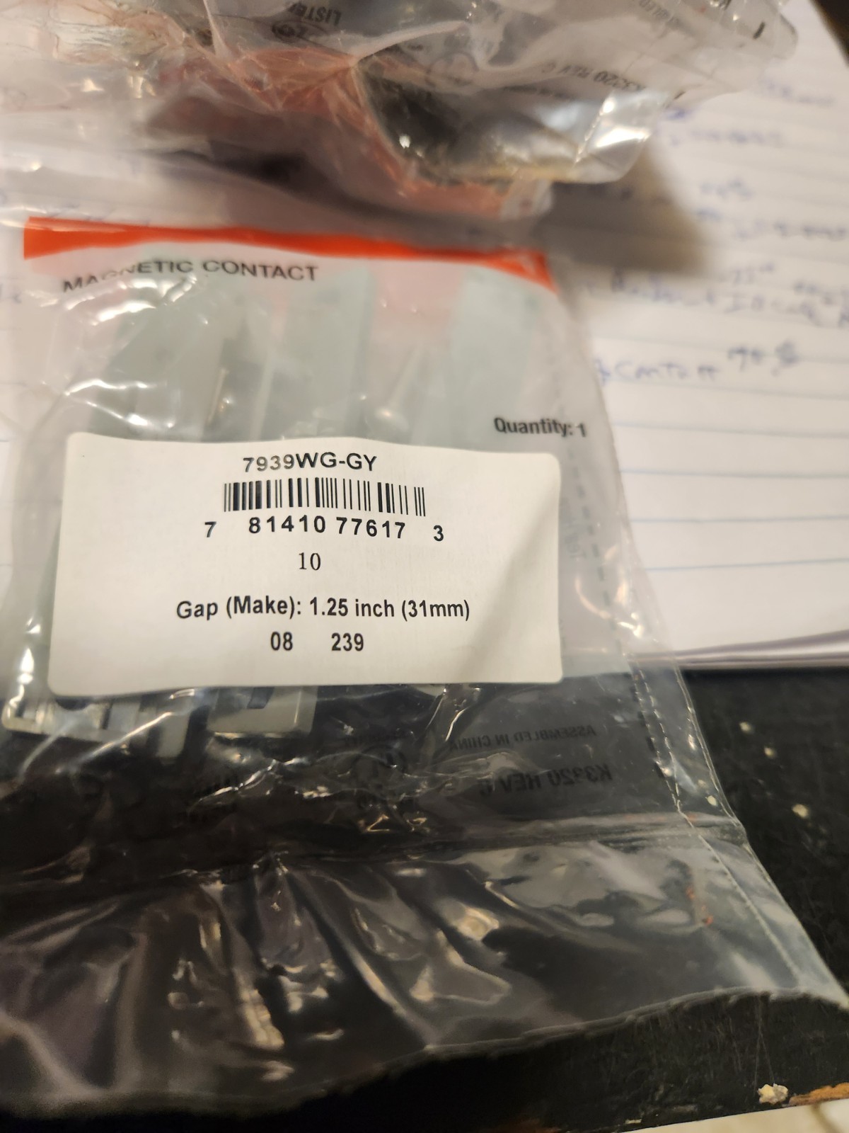 LOT OF 10 Honeywell 7939WG-GY  Contact