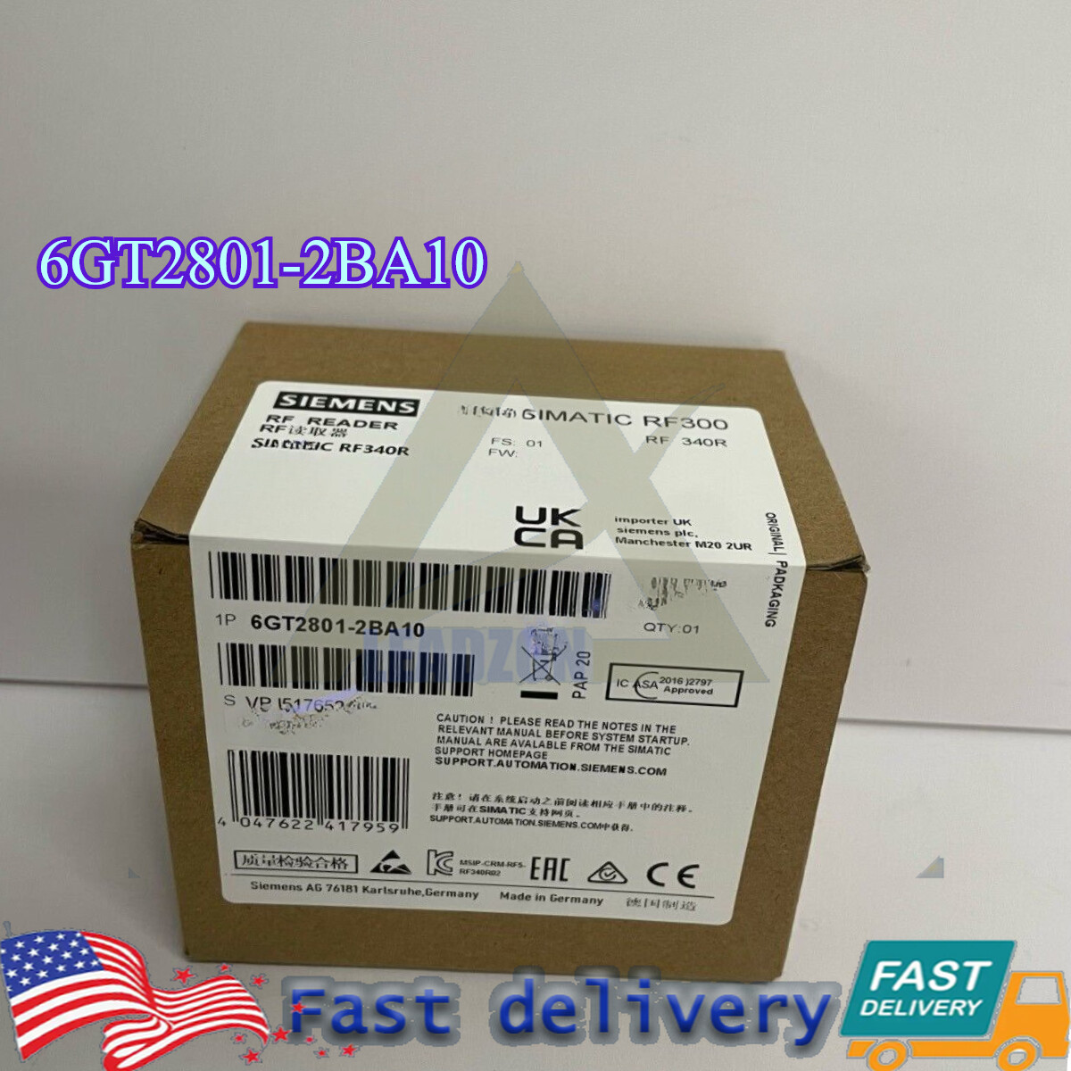 6GT2801-2BA10 1PC New Siemens Reader Module 6GT28012BA10 US Stock Fast Ship