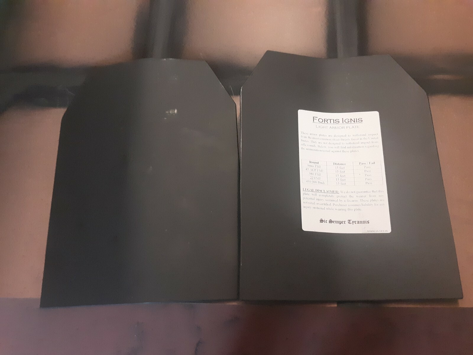 2 Armor Plate Inserts (Video in Description)