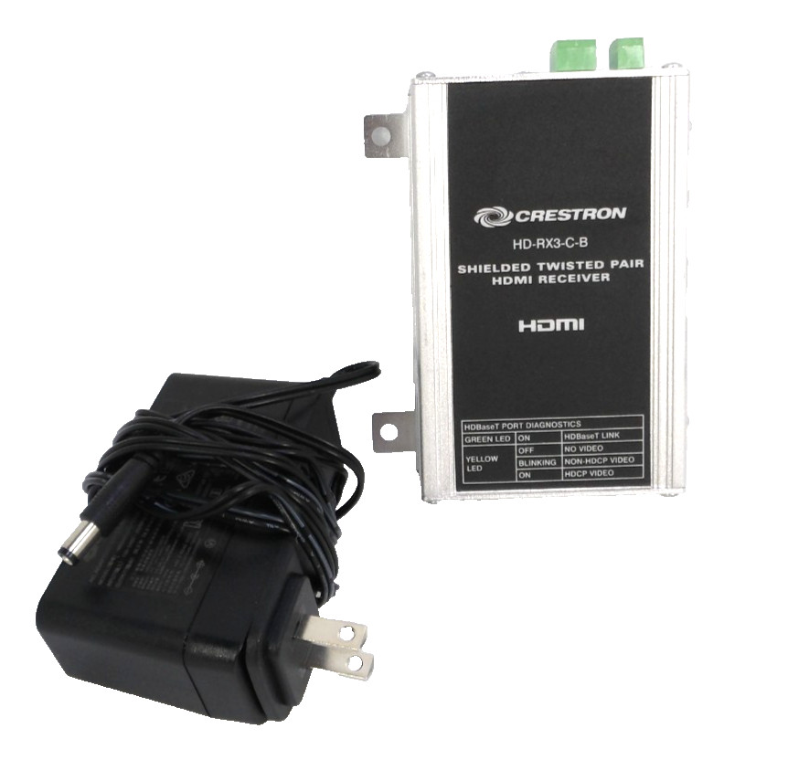 CRESTRON HD-RX3-C-B Shielded Twisted Pair HDMI Receiver WITH DC POWER SUPPLY