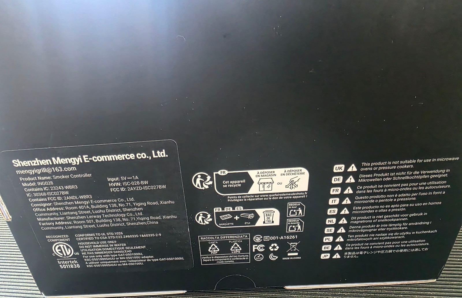 Smoker Temperature Controller 5G WiFi 164FT Bluetooth Automatic Fans, 5 Probes