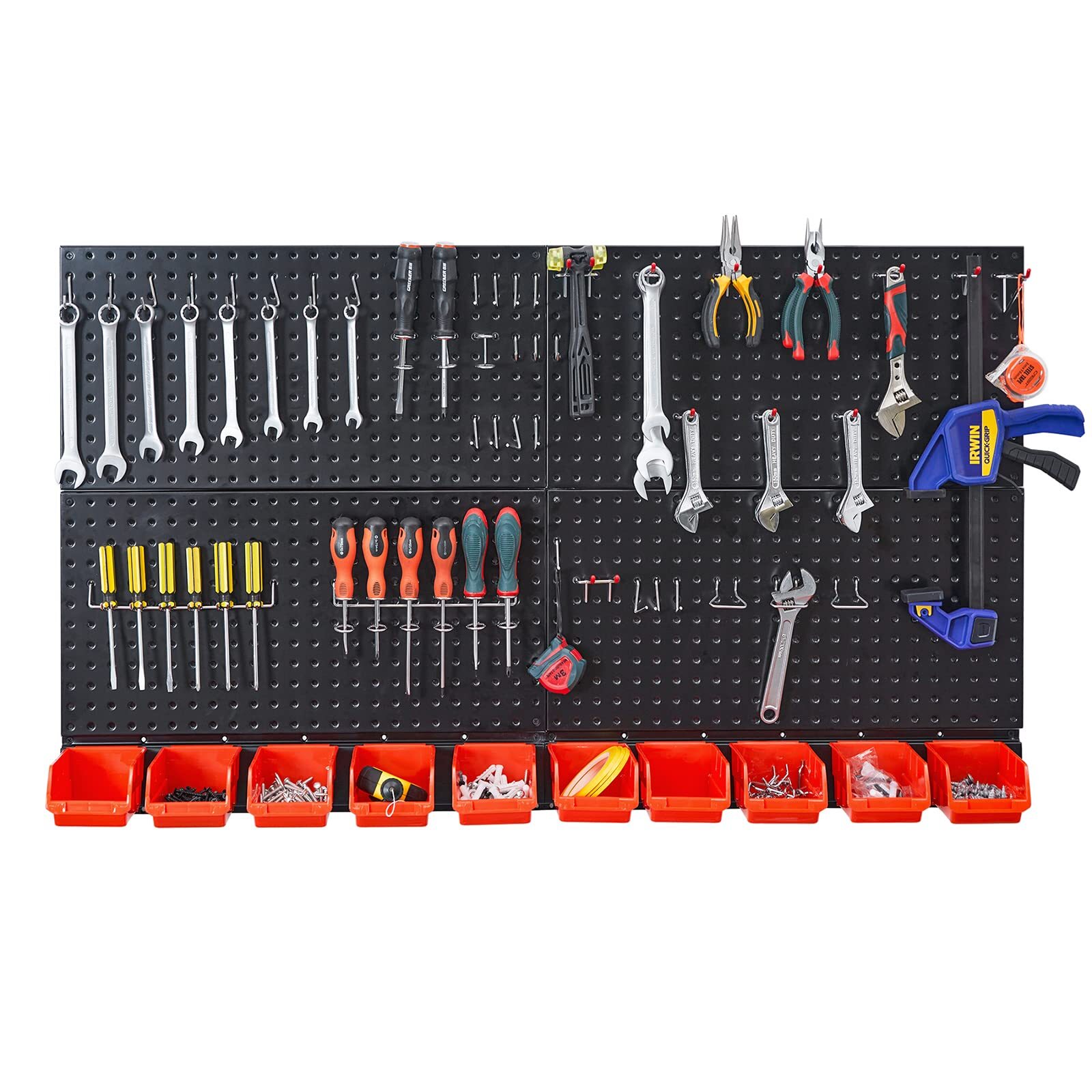 Pegboard Wall Organizer Black Metal Pegboard Panels Garage Storage System With H
