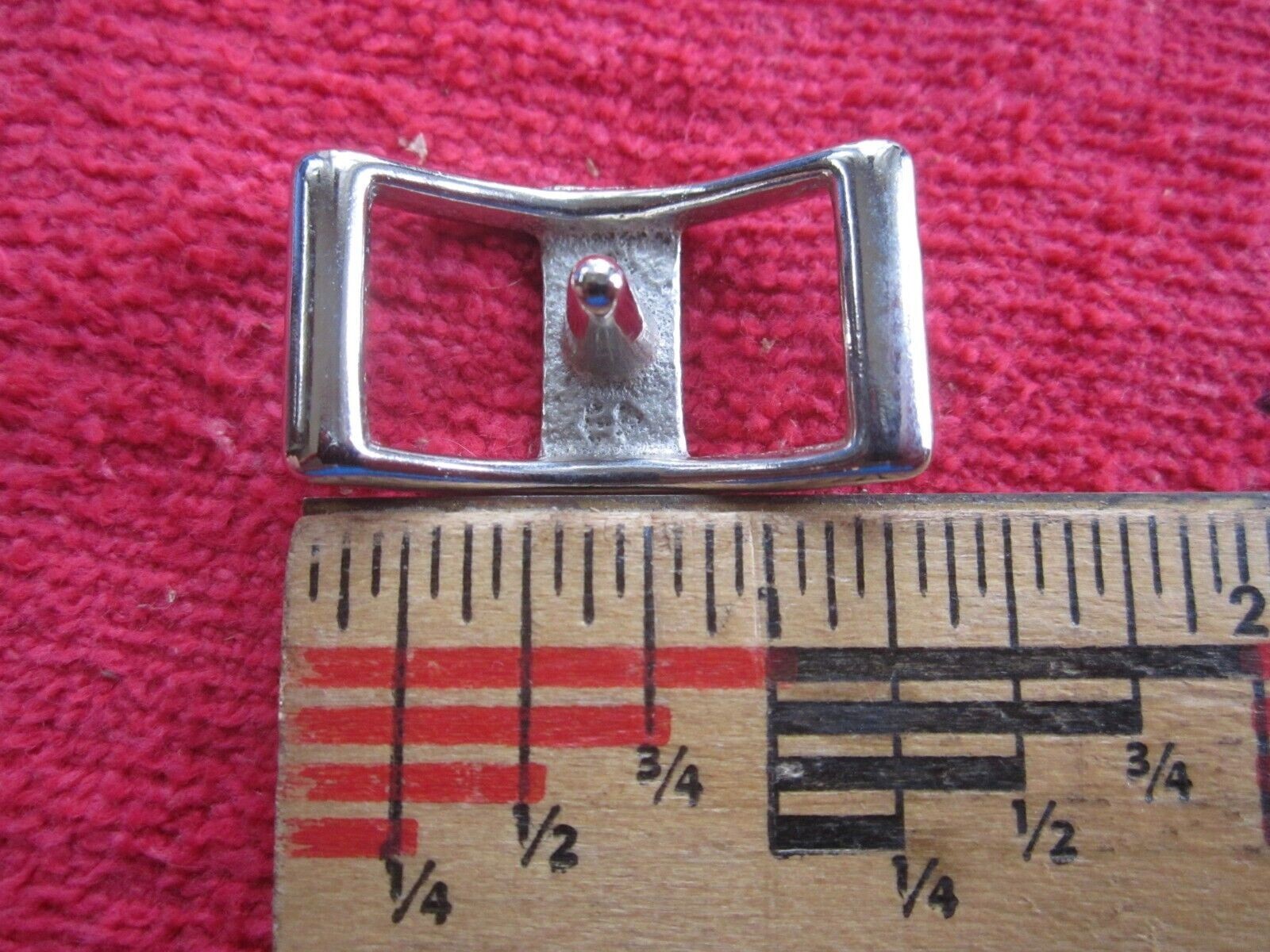 5 VINTAGE NORTH & JUDD 1/2" CONWAY BUCKLE, NICKEL, NOS
