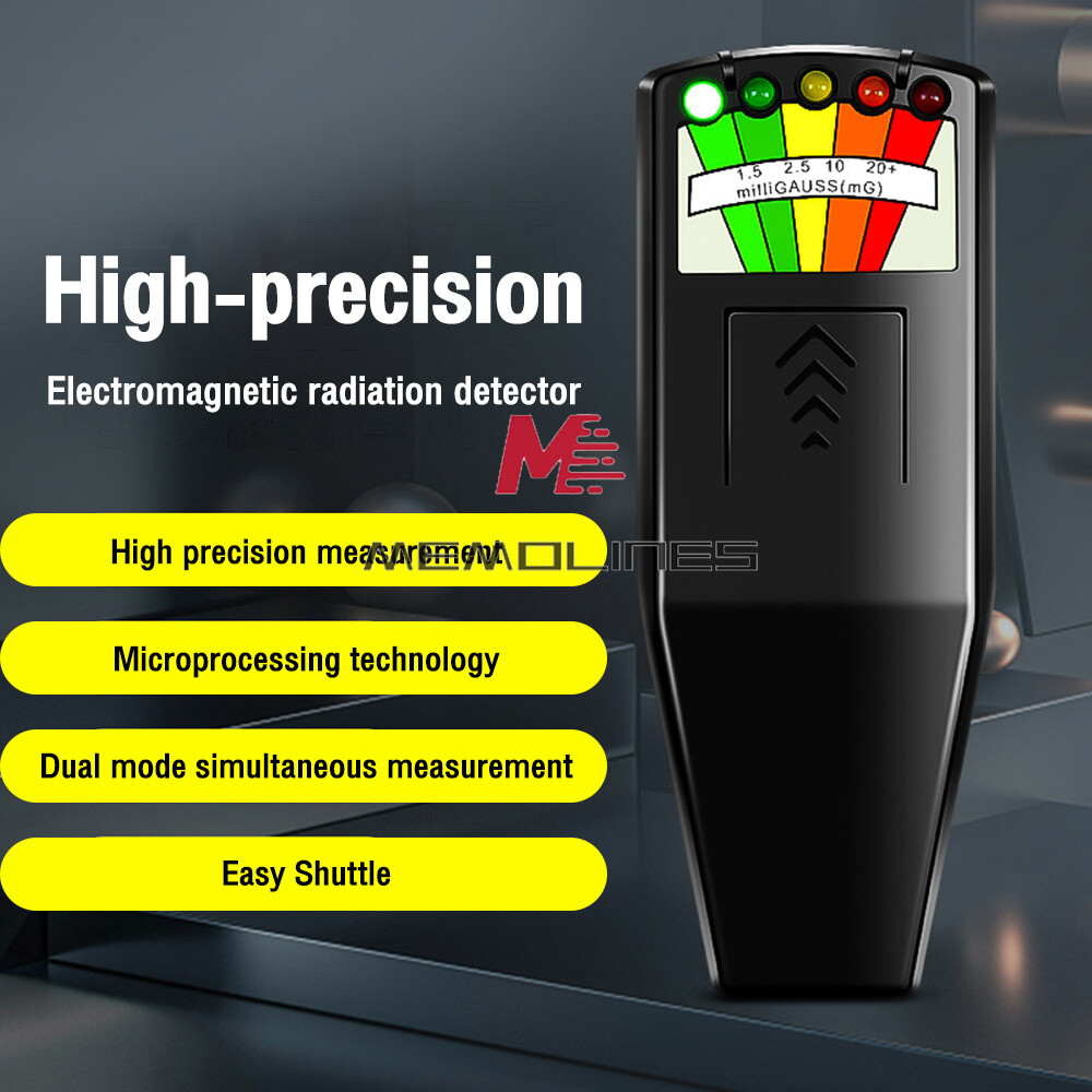 K2 Portable Electromagnetic Magnetic Field Detector 5-colour Indicator EMF Meter