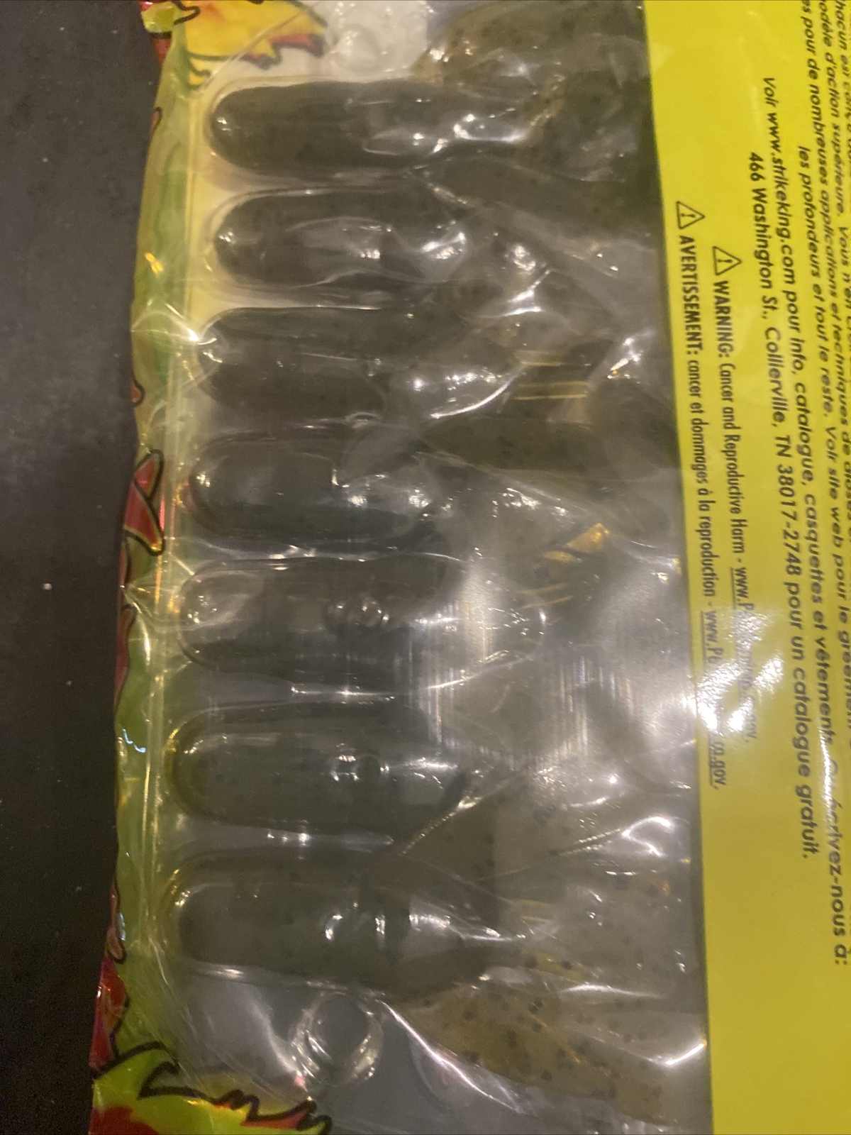 Strike King 3” Rage Chunk 7 per pack Green Pumpkin