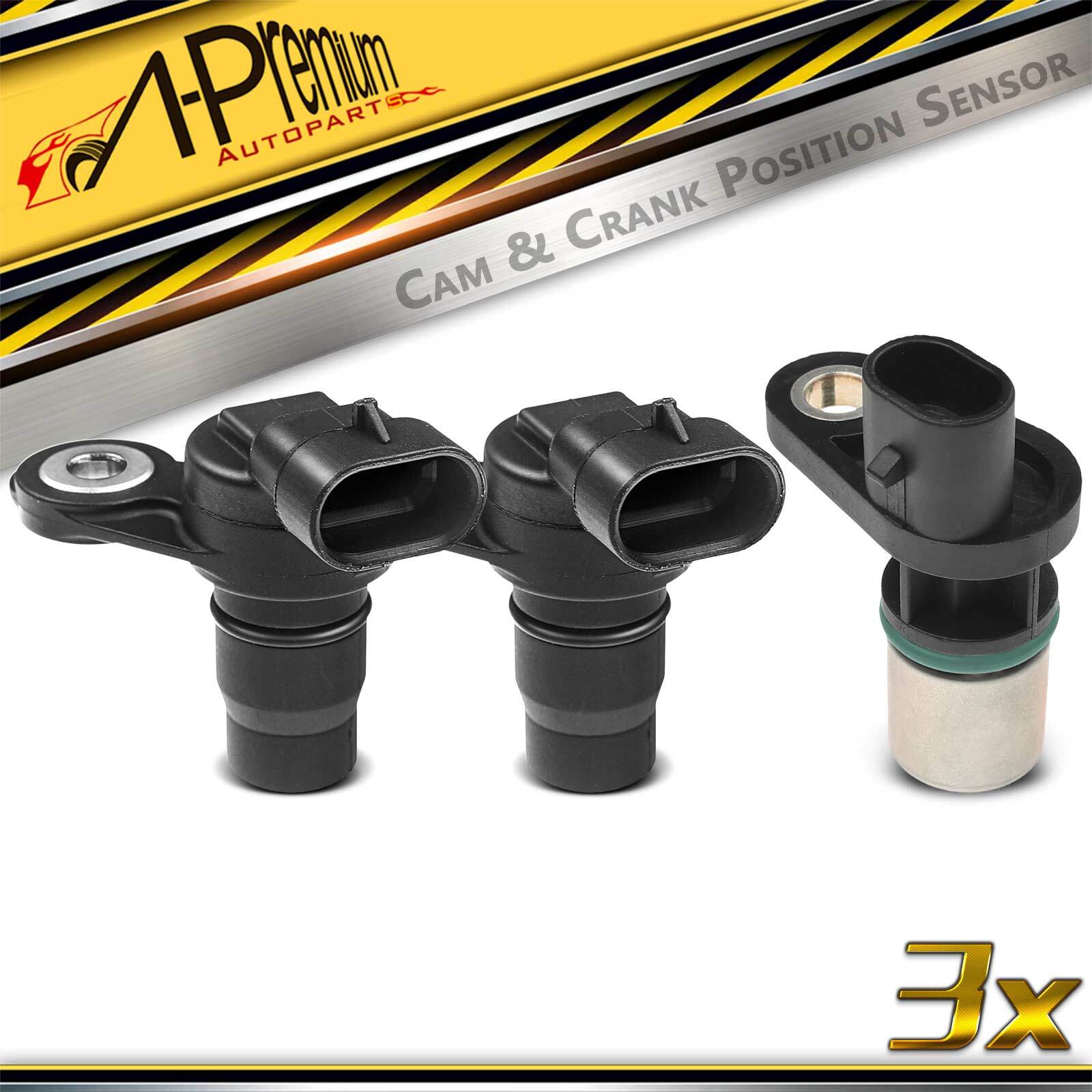 A-Premium 2x Camshaft & Crankshaft Position Sensor for Chevrolet Trailblazer GMC