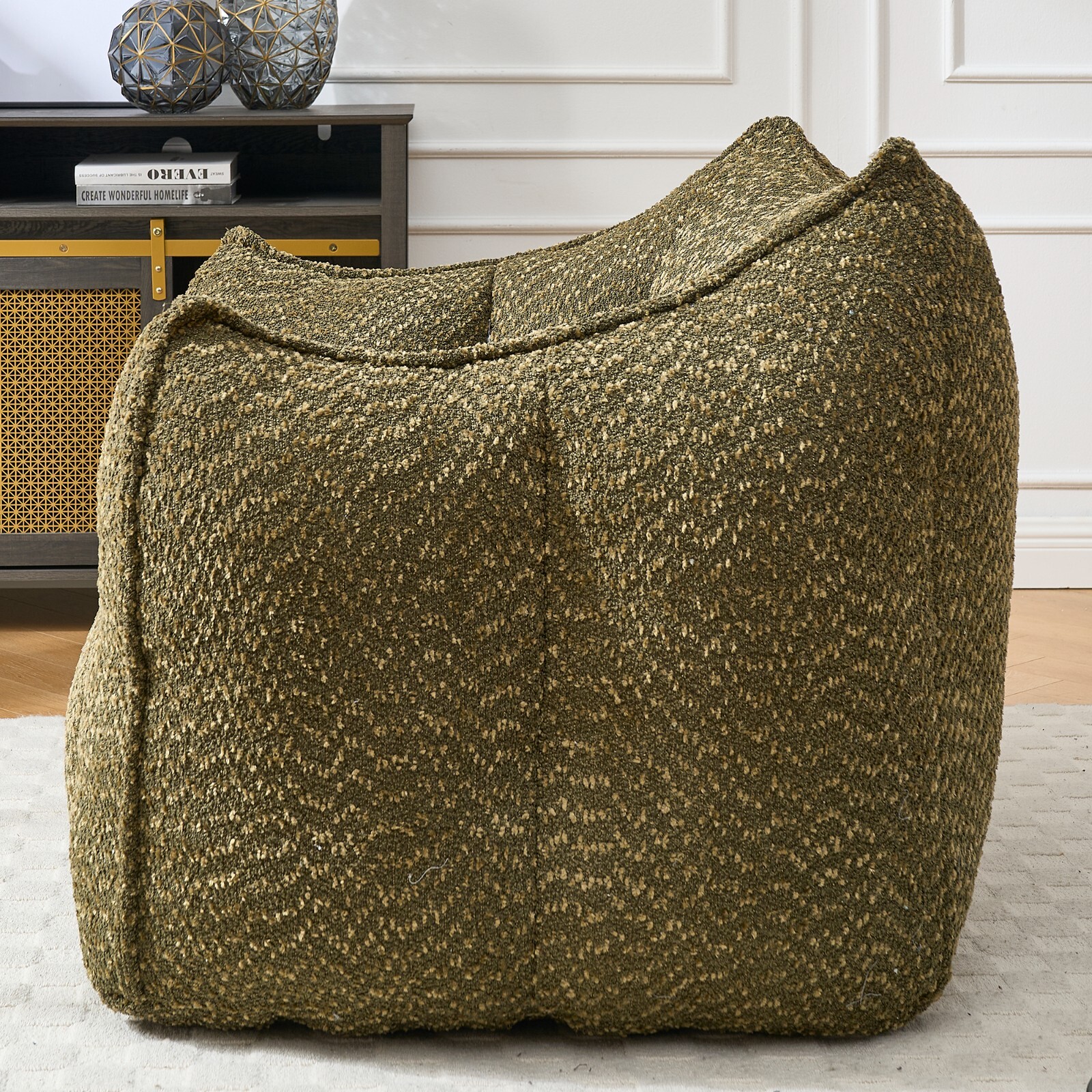 Sofa chairs with highly resilient foam for living rooms and bedrooms Olive Green