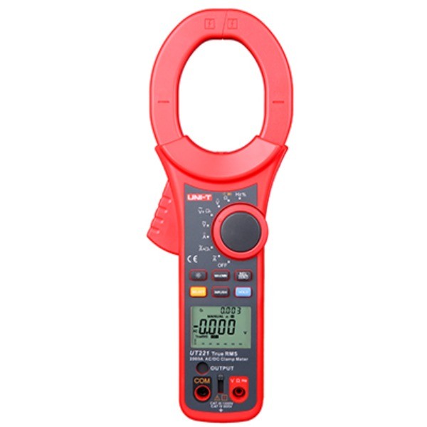 UNI-T UT221 Large-Jaw (63mm) Digital Clamp Meter AC DC Volt Amp Ohm Hz True RMS