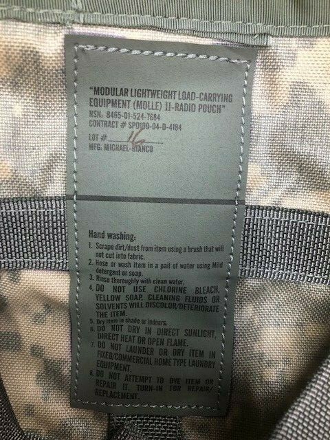 NEW! LOT OF (2) MOLLE ll ACU DIGITAL RADIO POUCH UTILITY US ARMY MILITARY GI