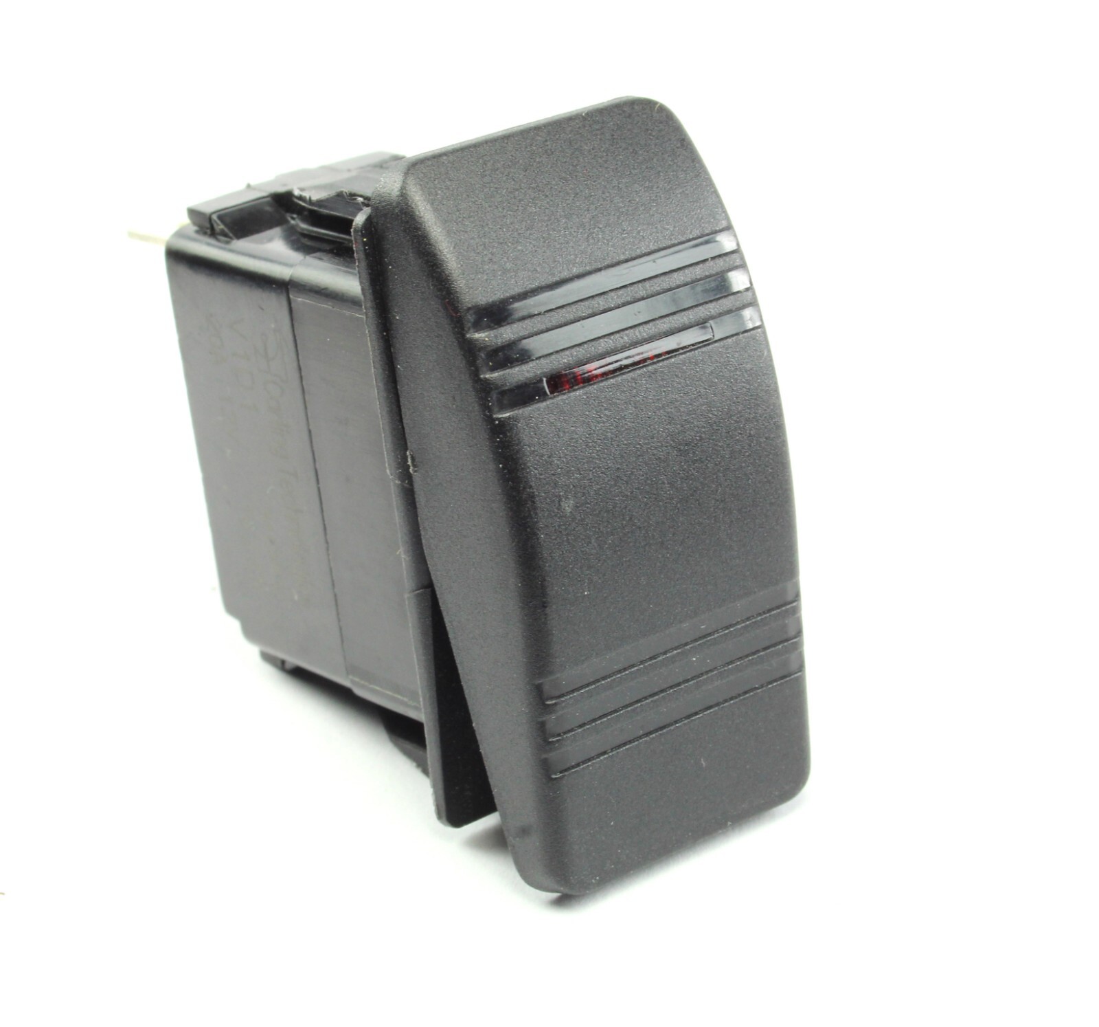 Carling Rocker Switch SPST RED Illuminated On/Off 20A 12DC, V1D1, Contura