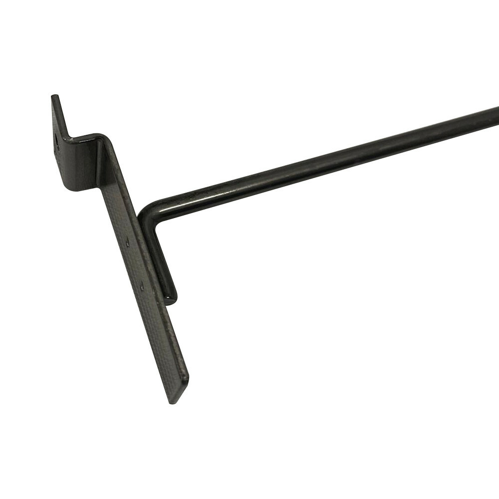 8" Raw Steel Slatwall Panel Hooks Display Hooks,Single Rod Hooks - Pack 2