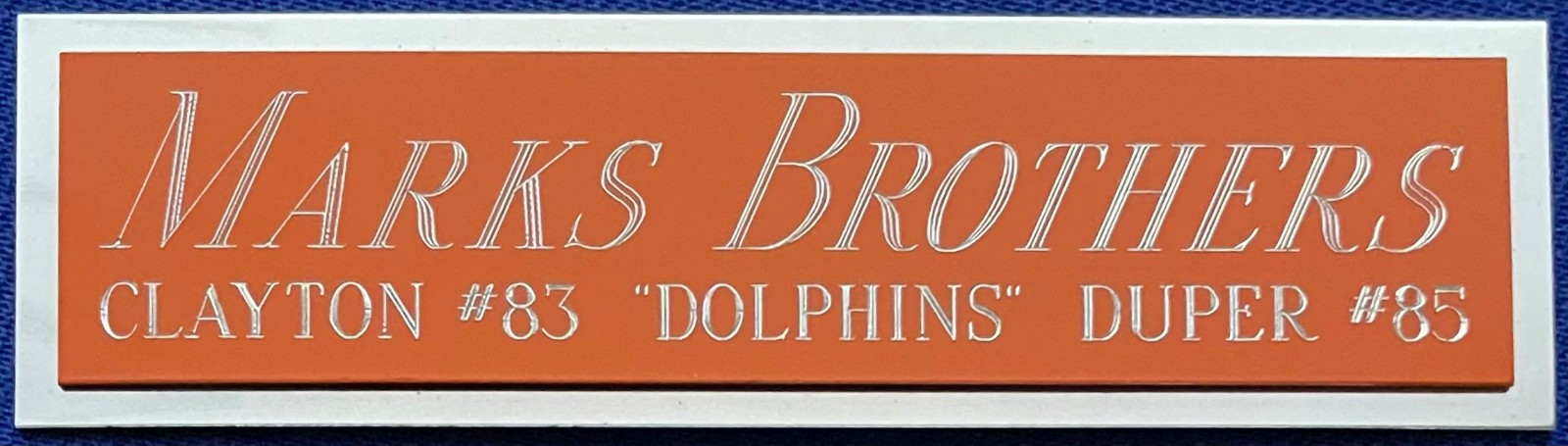MARKS BROTHERS DOLPHINS NAMEPLATE AUTOGRAPH Signed FOOTBALL-HELMET-JERSEY-PHOTO