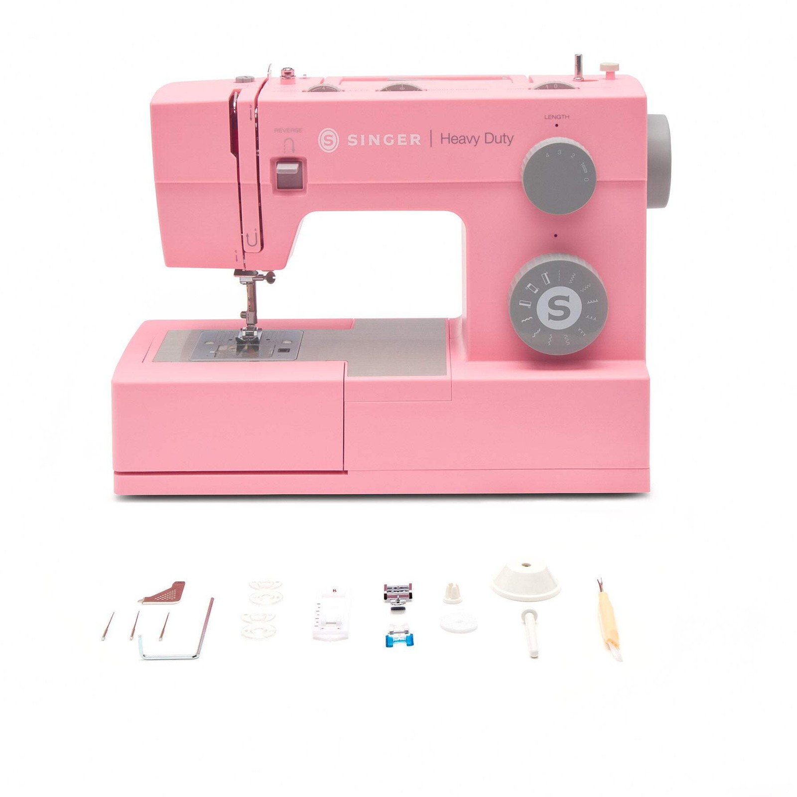 SINGER® Heavy Duty 4411 Pink Sewing Machine & Extension Table Bundle