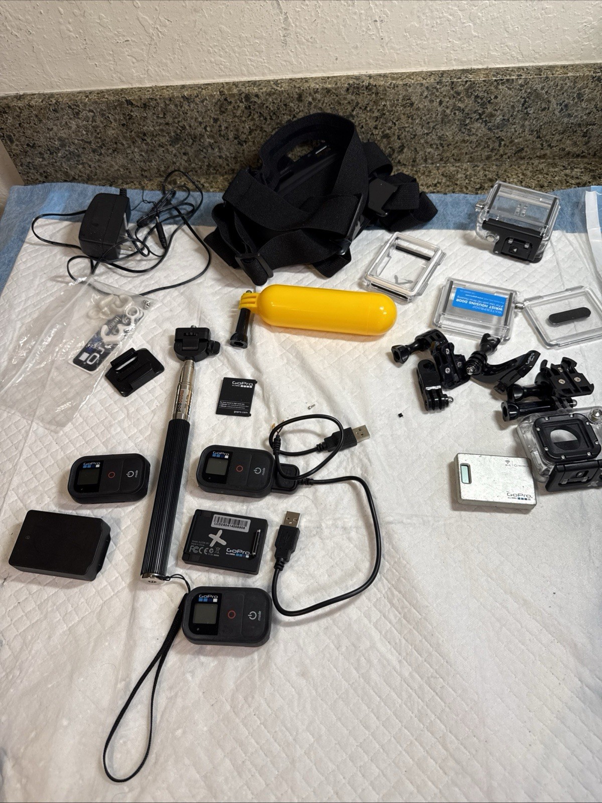 GoPro Accessory Lot 3 Smart Remotes LCD Touch BacPac WiFi Remote Mounts Case
