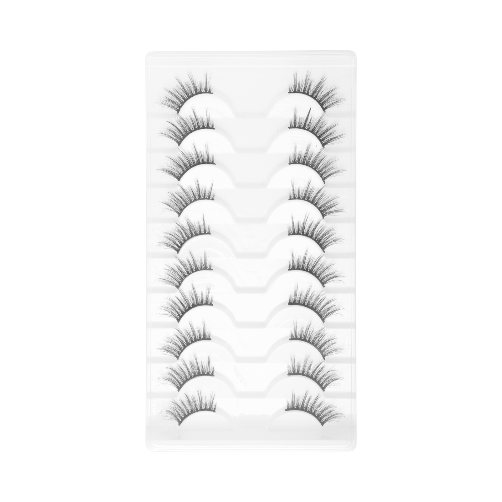 Dense False Eyelashes for Makeup Black J15 10 Pair