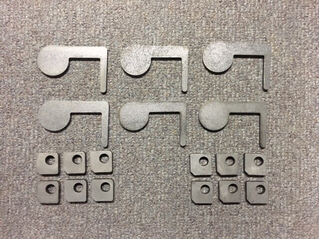 AR500 Steel Target 22cal Dueling Tree DIY Kit 6pc 2"x1/4 Paddles with Tabs! USA