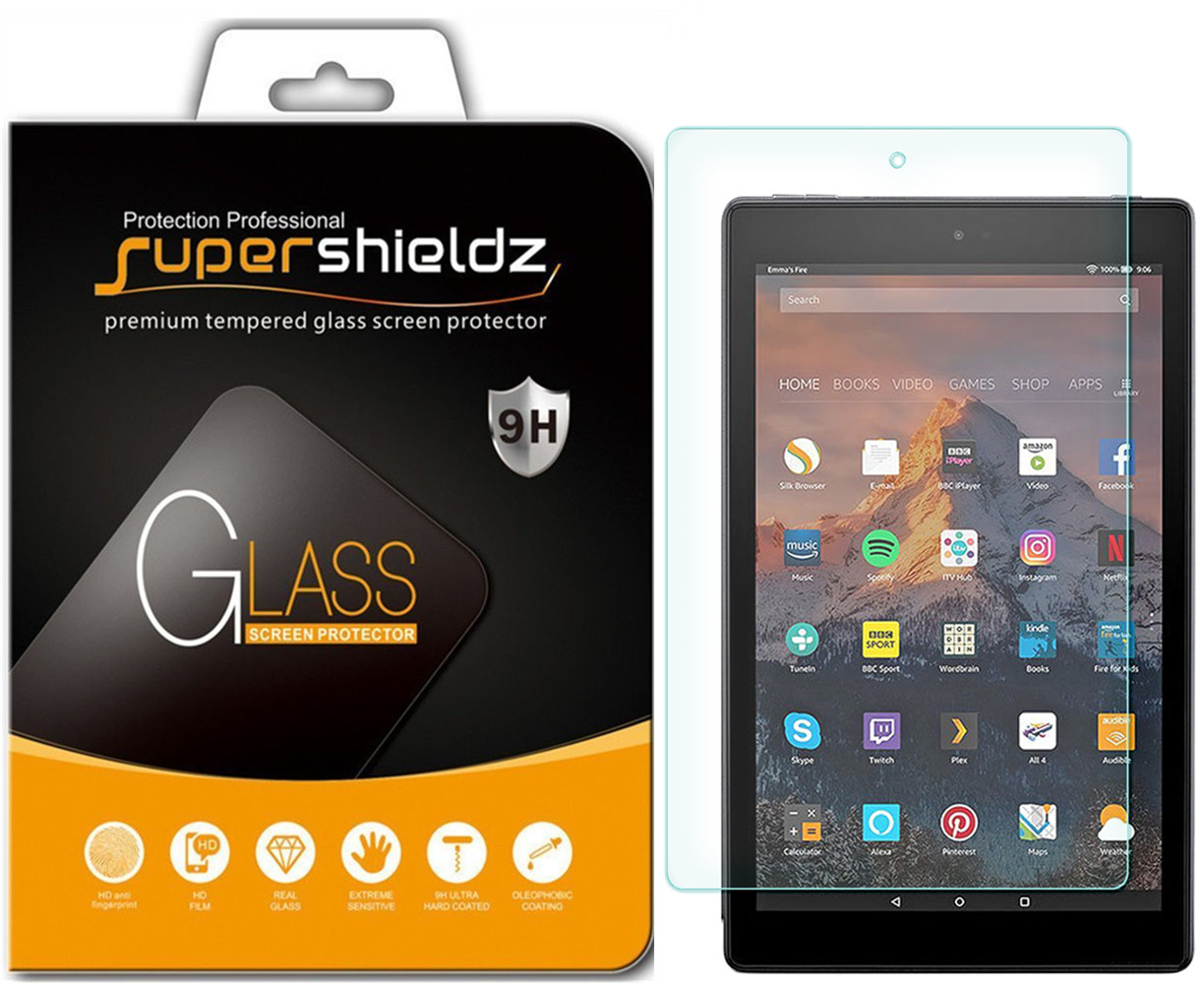 Supershieldz Tempered Glass Screen Protector for Amazon Fire HD 10 (2017/2019)