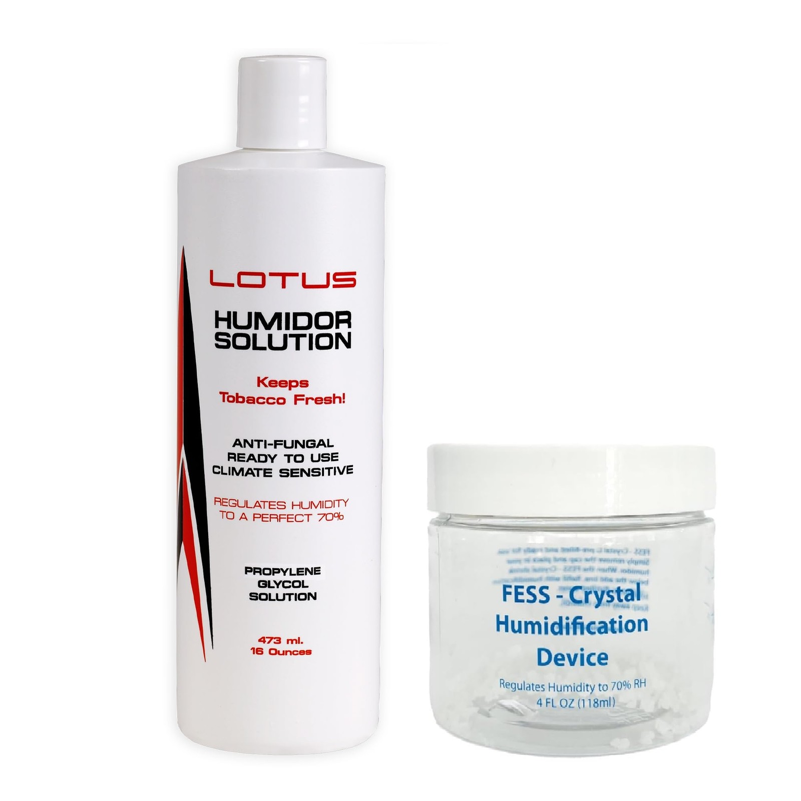 Lotus Humidifier PG Solution 16oz or 8oz + FESS Crystal Jar –