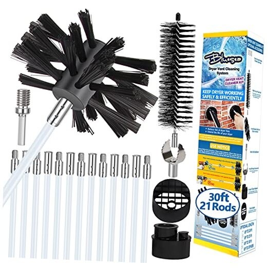30 Feet Dryer Vent Cleaning Kit, Lint Removes, Extends Up to 30 Feet, Dryer
