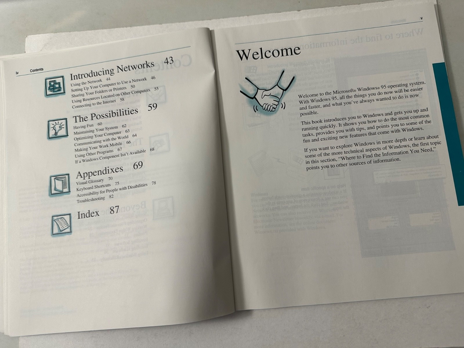Introducing MICROSOFT WINDOWS 95 User’s Guide/Manual Rare - 1995!