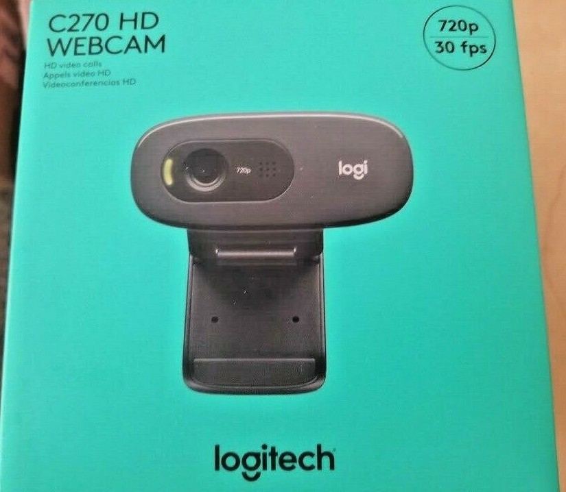LOGITECH C270 HD Webcam 720p - Black -  SEALED & NEW  Quick Free Ship