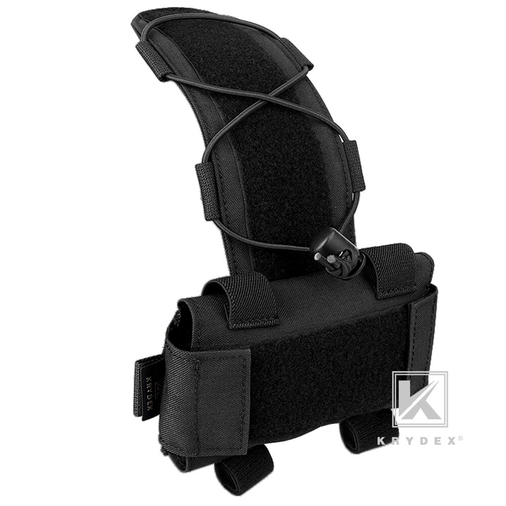KRYDEX  Helmet Counterweight Battery Pouch Helmet Cover Retainer Pouch Black